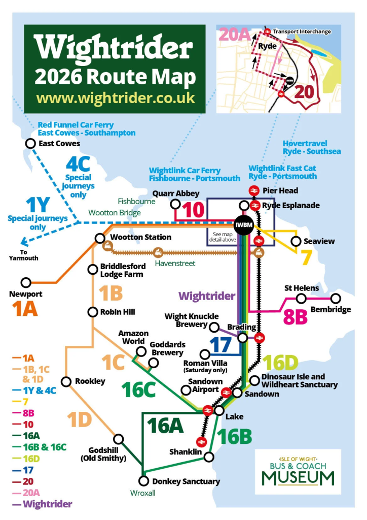 wightrider route map