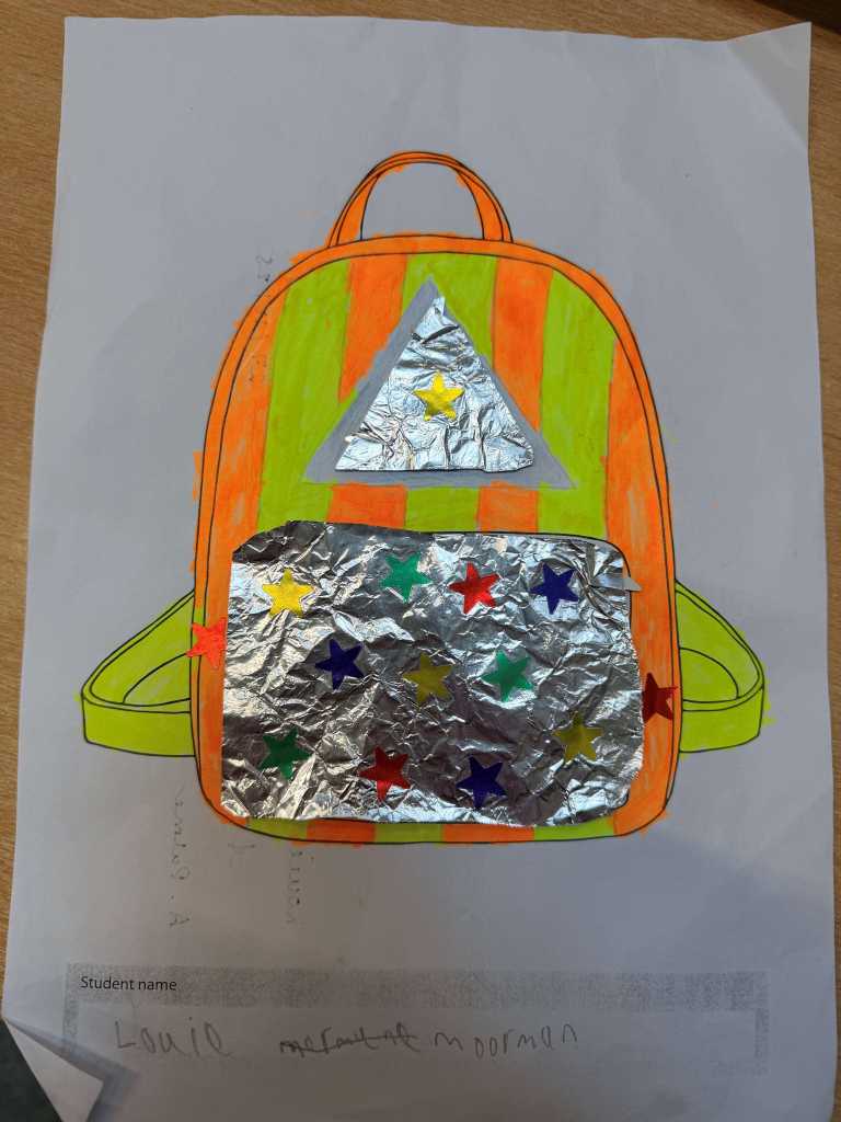 drawing of bag
