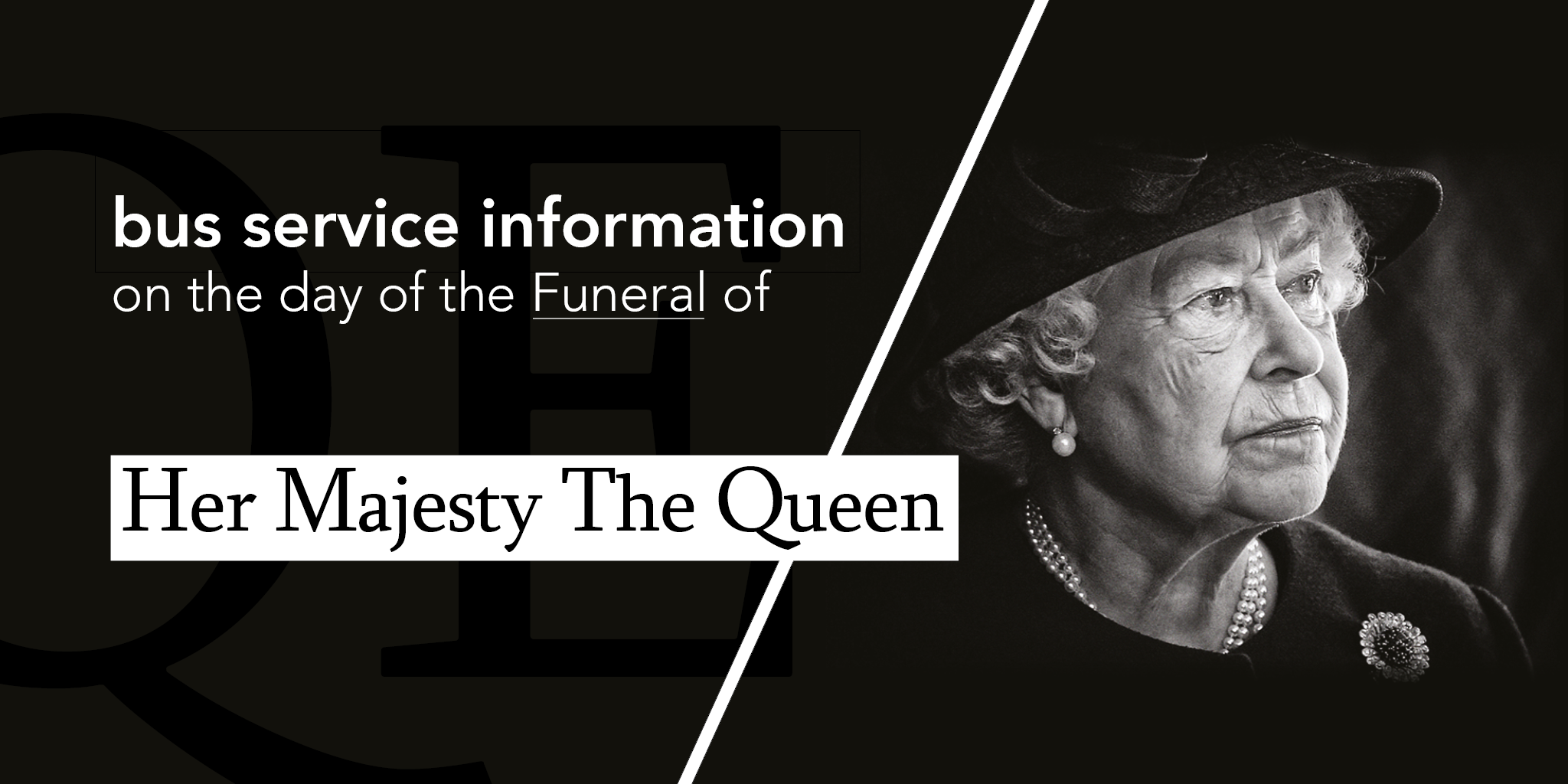 bus service info for the funeral of her majesty the queen