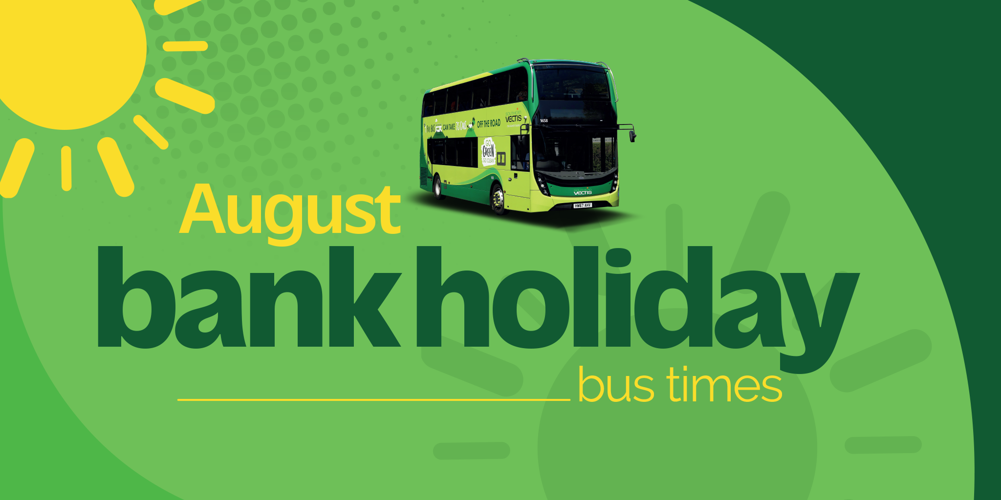 Bank Holiday bus times - 28 August