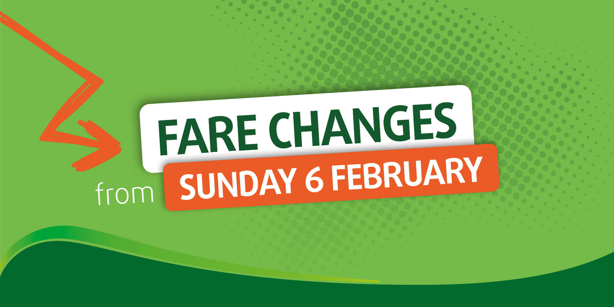 Fare changes from 6th February