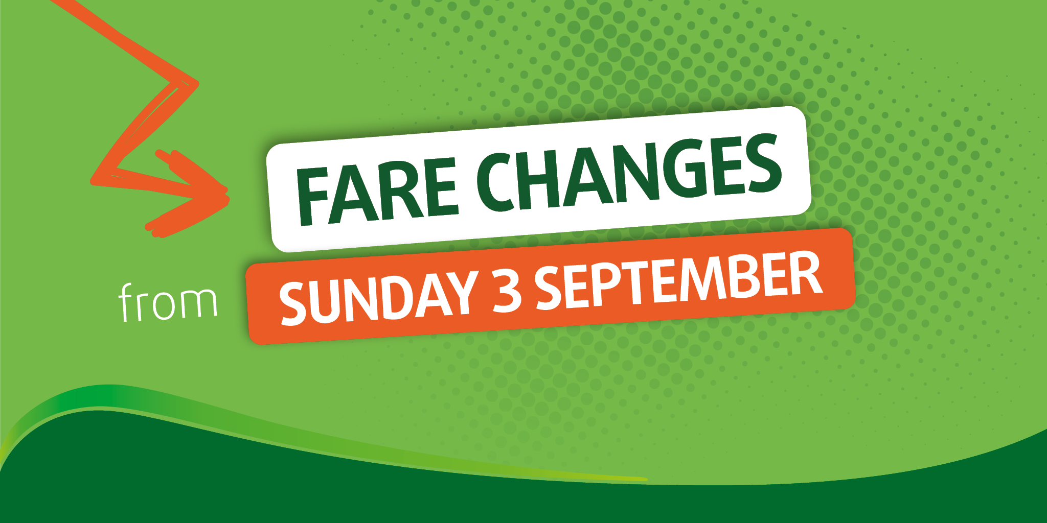 fare changes 3rd September