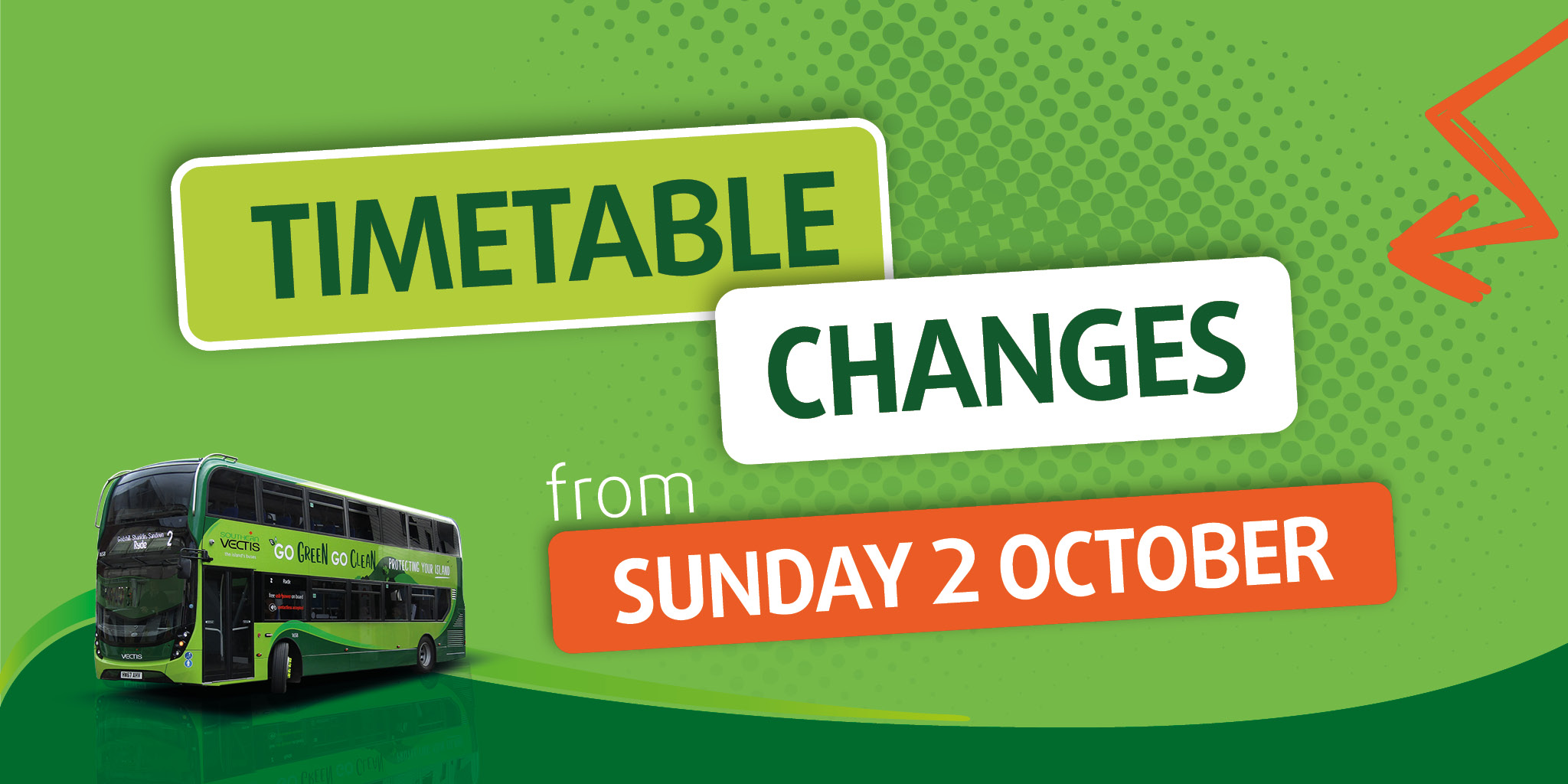 timetable changes from sunday 2 october