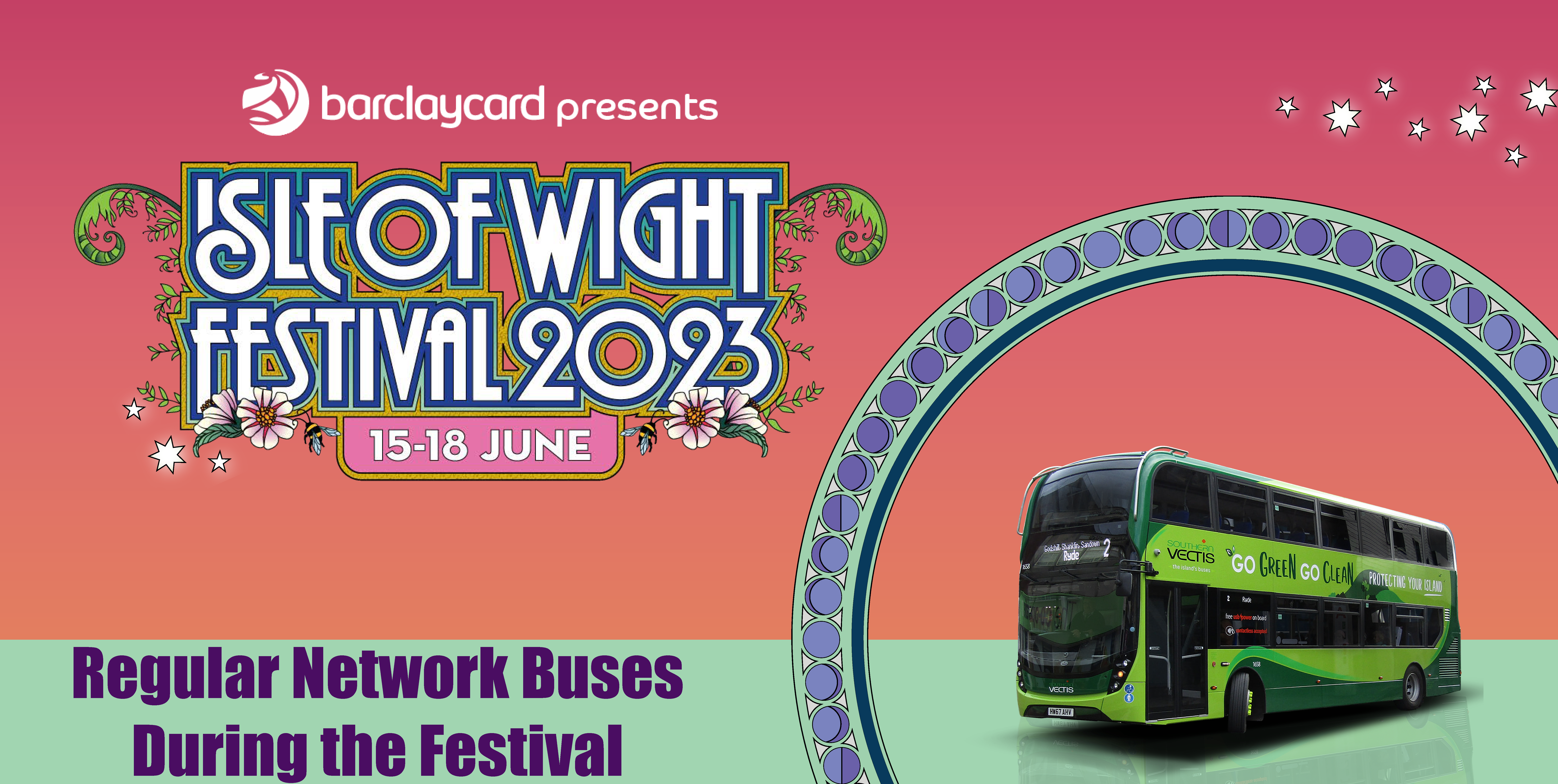 Regular Network Buses during the Isle of Wight Festival