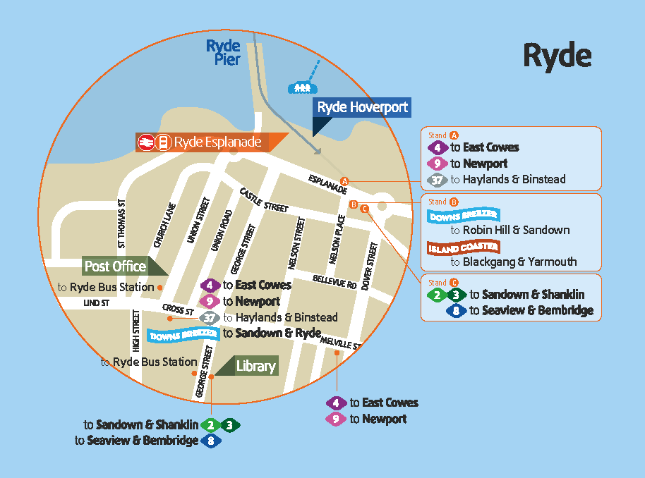 Map of Ryde Bus Station